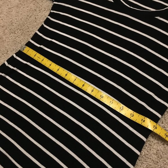 B&W Sailor Stripe Rayon Fitted Tee - Picture 13 of 16
